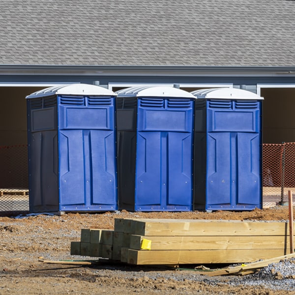 how often are the porta potties cleaned and serviced during a rental period in Stephenson